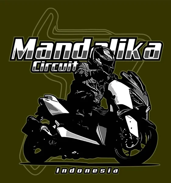 Big Automatic Scooter Mandalika Circuit Background — Διανυσματικό Αρχείο