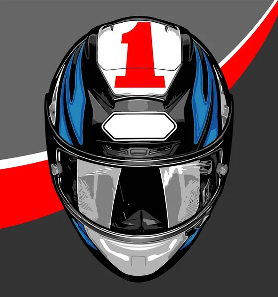 Blue Helmet Number One Pattern — Stockvektor