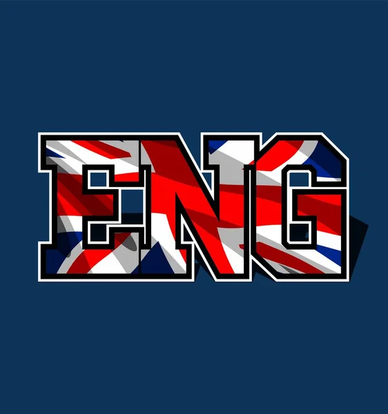 Eng Writing English Flag — Image vectorielle