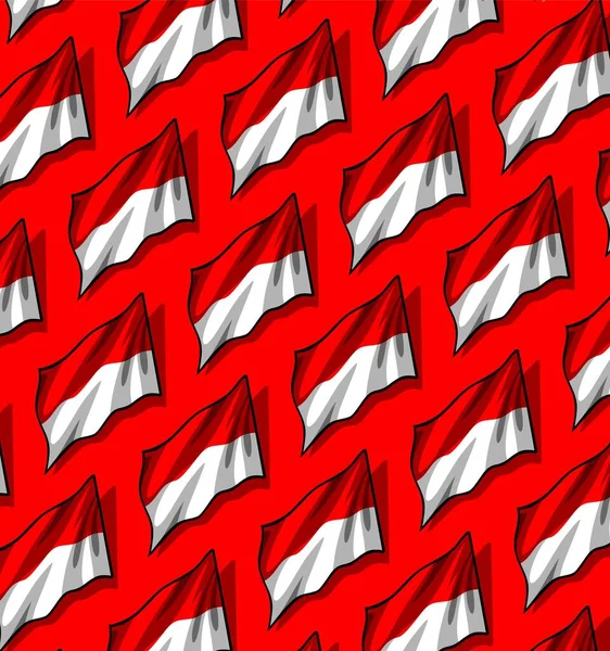 Indonesian Flag Pattern Red Background — Image vectorielle