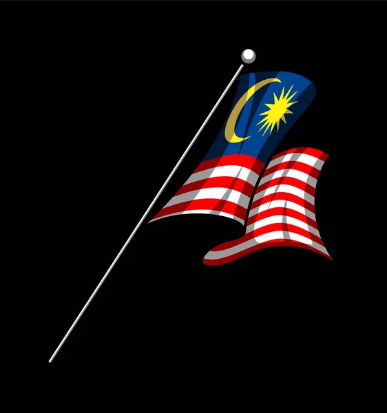 Malaysia Bendera Kartun Untuk Tujuan Desain - Stok Vektor