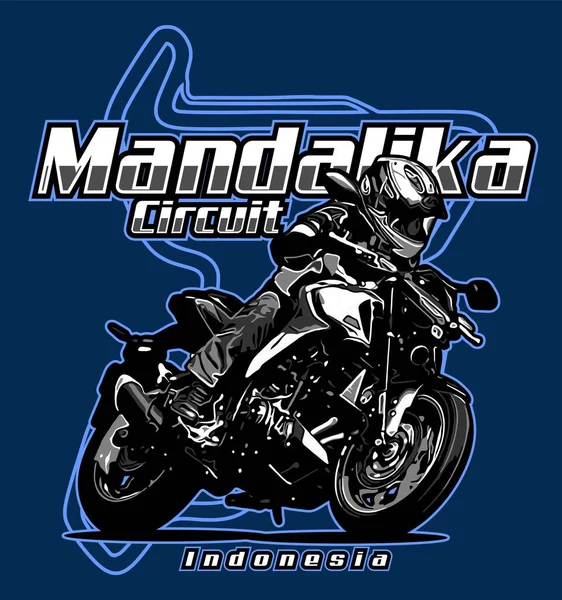 Motocicletas Fundo Mandalika Circuito —  Vetores de Stock