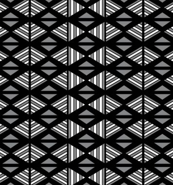 gri üçgen etnik model ve siyah taban çizgisi