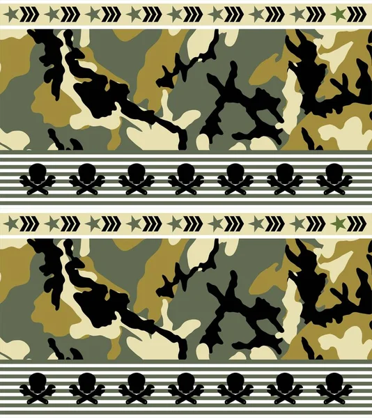 Rayures Motif Rayures Armée Couleur Verte Partie — Image vectorielle