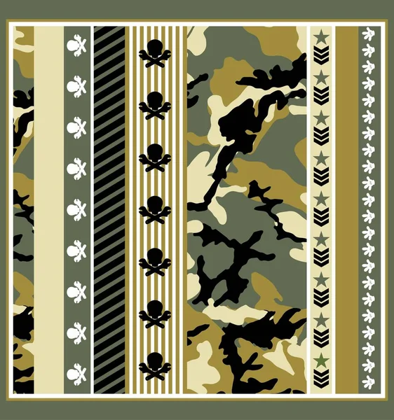 Rayures Motif Rayures Armée Couleur Verte Partie — Image vectorielle