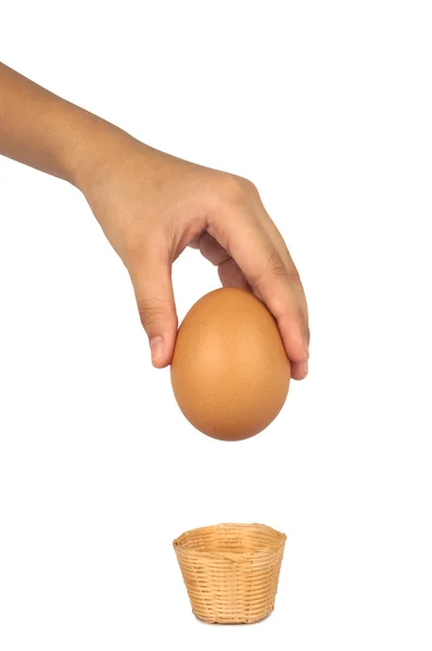 yumurta eggcup içinde tutan