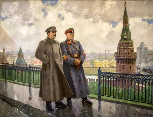 Сталин в искусстве — стоковое фото