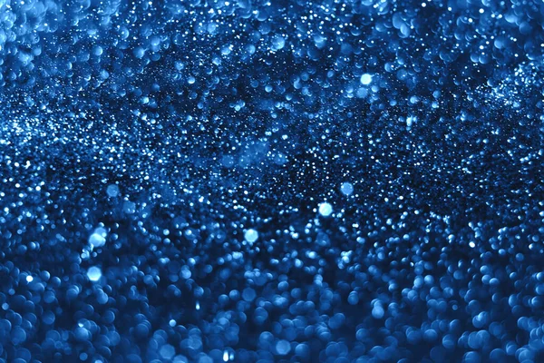 Azul Espumante Glitter bokeh Fundo — Fotografia de Stock