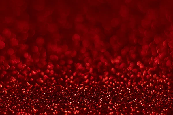 Piros Csillogó Bokeh Háttér Karácsony Elvont Disocact Textúra Üdülési Lámpák — Stock Fotó