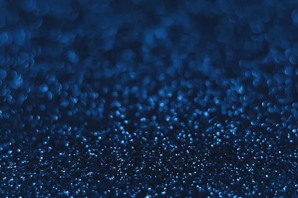 Azul Brilho Cintilante Fundo Bokeh Natal Abstrato Textura Desfocada Luzes — Fotografia de Stock
