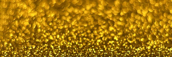 Banner de fundo dourado brilhante brilho bokeh — Fotografia de Stock