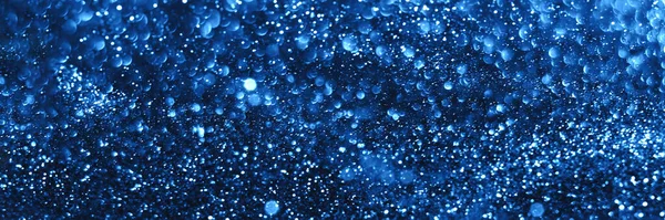 Синий сверкающий блеск боке — стоковое фото