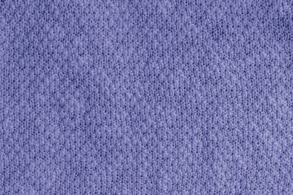 Very peri, violet knitted fabric texture background — Stock Photo, Image