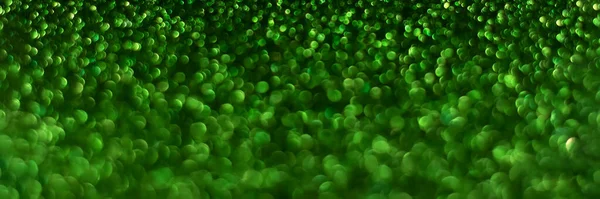 Groene Glitter Bokeh Achtergrond Kerst Textuur Kerstverlichting Abstracte Onscherpe Kop — Stockfoto