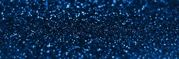 Azul Brilhante Brilho Bokeh Fundo Textura Natal Luzes Férias Cabeçalho — Fotografia de Stock