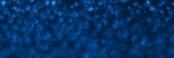 Blu scintillante scintillio bokeh sfondo banner — Foto Stock