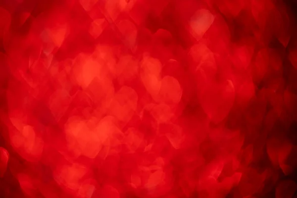 Κόκκινες Καρδιές Αφρώδη Glitter Bokeh Φόντο Ημέρα Του Αγίου Βαλεντίνου — Φωτογραφία Αρχείου