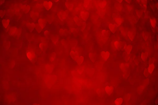 Rote Herzen bokeh Hintergrund — Stockfoto
