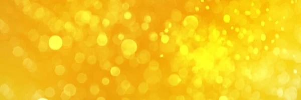 Brilhante Amarelo Brilhante Brilho Bokeh Fundo Textura Banner Cabeçalho Abstrato — Fotografia de Stock