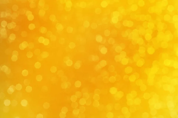 Brilhante Amarelo Brilhante Brilho Bokeh Fundo Abstrato Desfocado Luzes Textura — Fotografia de Stock