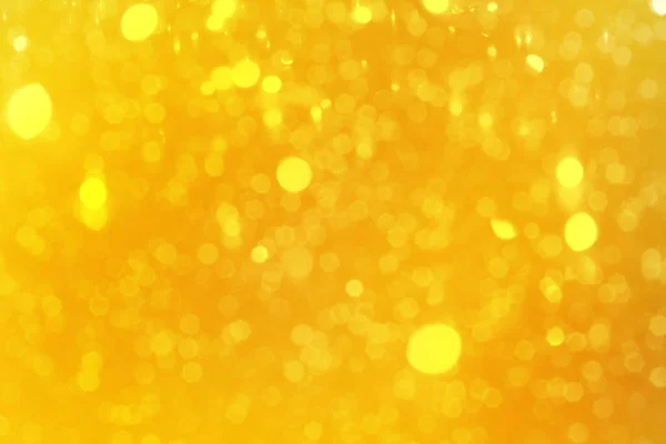 Brilhante Amarelo Brilhante Brilho Bokeh Fundo Abstrato Desfocado Luzes Textura — Fotografia de Stock