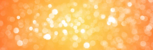 Summer orange sparkling glitter bokeh background banner — ストック写真