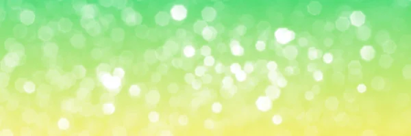 Verão Verde Brilhante Brilho Bokeh Fundo Textura Banner Cabeçalho Abstrato — Fotografia de Stock