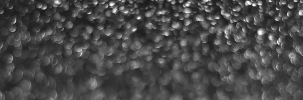 Gray Black Sparkling Glitter Bokeh Background Christmas Abstract Defocused Texture — Stock fotografie