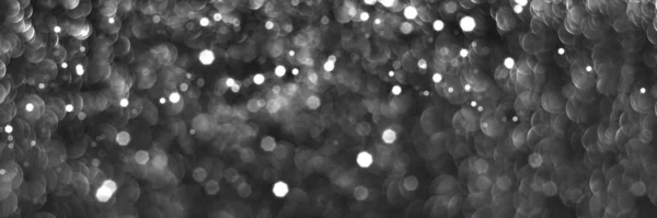 Gray Black Sparkling Glitter Bokeh Background Christmas Abstract Defocused Texture — ストック写真