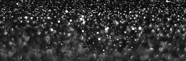 Gray Black Sparkling Glitter Bokeh Background Christmas Abstract Defocused Texture — Stok fotoğraf