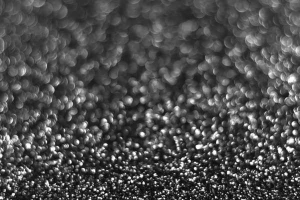 Gray Black Sparkling Glitter Bokeh Background Christmas Abstract Defocused Texture — Foto Stock