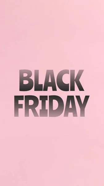 Gradient Inscription Black Friday Pink Vertical Background — Stock Photo, Image