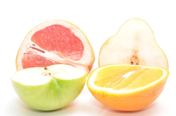 Fresh tropical fruits isolated — Stock Photo, Image