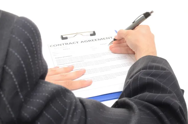 Signing a contract — Stock Photo, Image