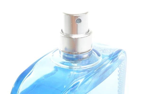 hafif mavi parfüm şişesi