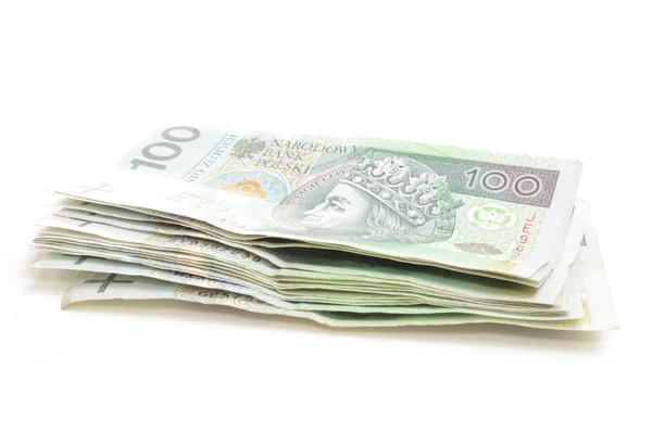 Banconote in valuta polacca — Foto Stock