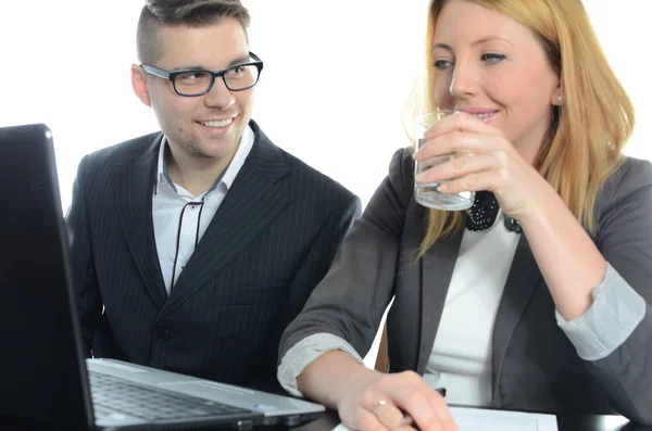 Meeting of young business partners — Stock Photo, Image