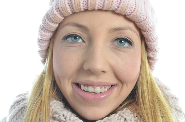 Young woman wearing winter clothing — Stock Photo, Image