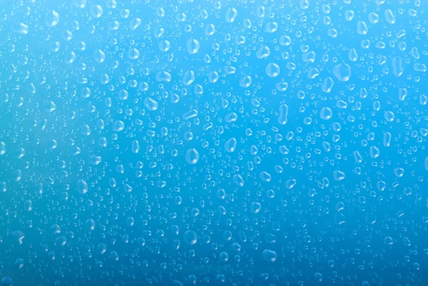 Water drops on gradient blue background — Stock Photo, Image