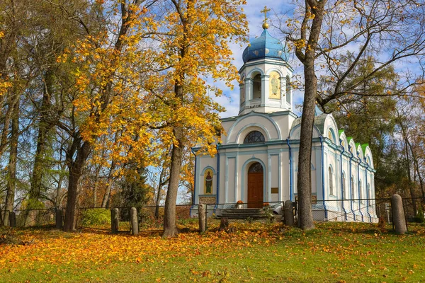 Церковь Городе Цесис Латвии Течение Индийского Лета — стоковое фото