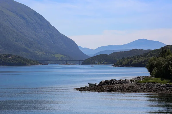 Vista Edoeyfjorden Parte Central Noruega Município Aure — Fotografia de Stock