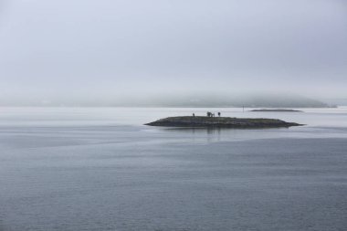 Norveç 'in merkezinde yer alan Edoeyfjord' da sis var.
