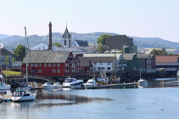Levanger Noruega 2021 Marinha Pequena Cidade Norueguesa Levanger Localizado Trondelag — Fotografia de Stock