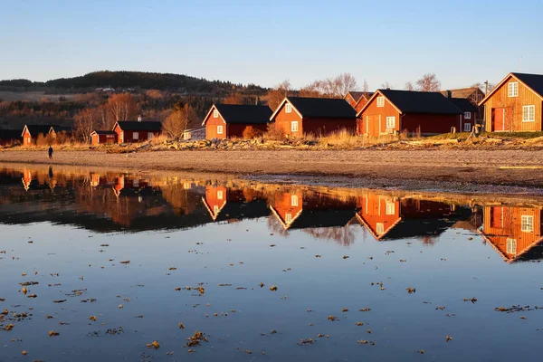 Oesand Noruega 2022 Camping Playa Oesand Situado Cerca Ciudad Trondheim —  Fotos de Stock