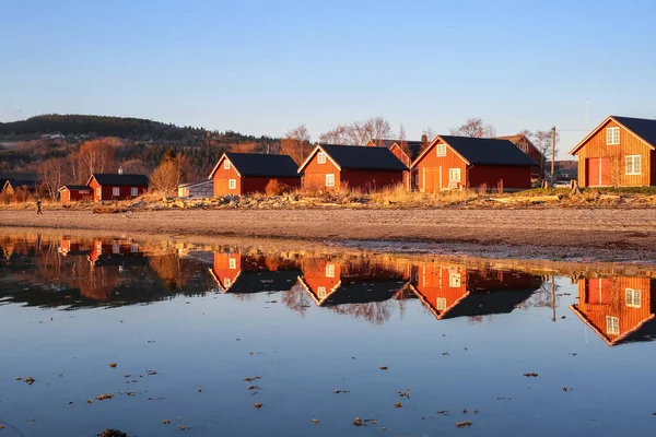 Oesand Noruega 2022 Camping Playa Oesand Situado Cerca Ciudad Trondheim — Foto de Stock