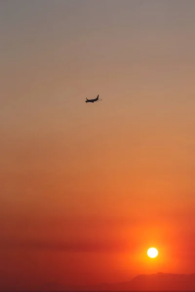 Tramonto Nella Città Rodi Vista Dal Lungomare Lungo Mare Vista — Foto Stock