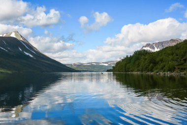 The lake Gjevillvatnet located in Troendelag, Norway , in the summer