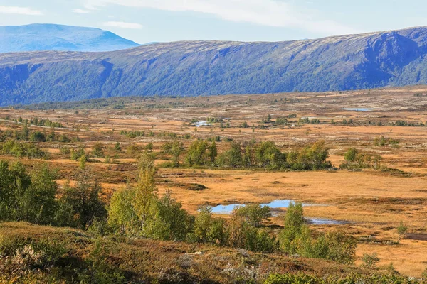 ノルウェーの秋 Kvikne地区に位置する山プレートの空中ビュー — ストック写真