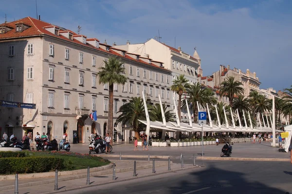 Split, quay, katedralen — Stockfoto