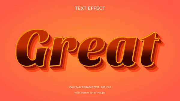 Świetny Efekt Tekstowy Edytowalny Design — Wektor stockowy